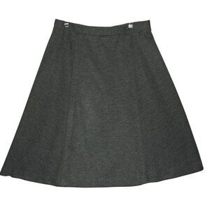Skirt Womens 14 Vintage Gray Knit A-line Knee Length high waist rise beltloops